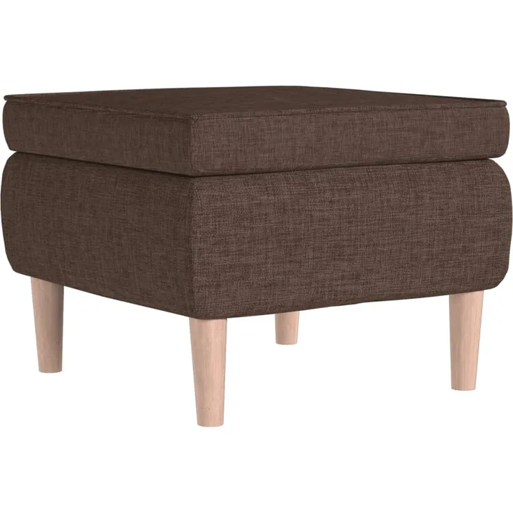 vidaXL Hocker mit Holzbeinen Braun Stoff [329450]