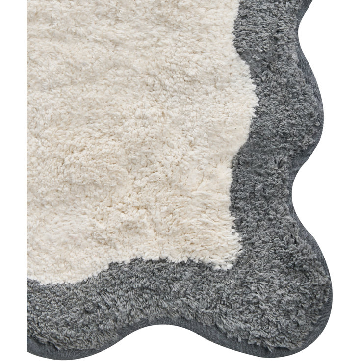 Badematte NANGAL Grau Beige 60 x 90 cm Baumwolle – Bild 6