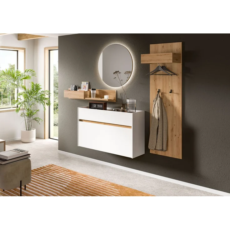 Spiegel B/H/T: 70x70x6 cm in Artisan Oak Nachbildung – Bild 4