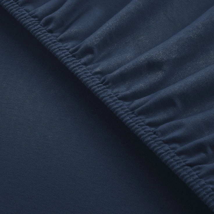 Uncover by Schiesser Spannbettlaken New Jersey - Edeljersey - 150 x 200 cm - Dunkelblau – Bild 2
