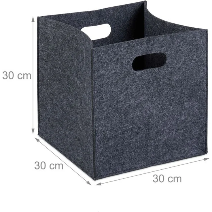 2x Quadratischer Filzkorb, Anthrazit 10024396 – Bild 4