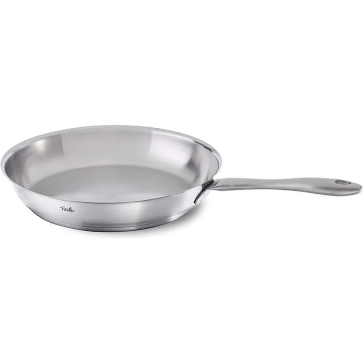 Fissler Pfannen-Set, 2-teilig / Catania unbeschichtete Edelstahl-Pfanne (Ø 24 cm) & Cenit beschichtete Aluminium-Pfanne( Ø 28 cm) – Induktions-geeignet, Schwarz – Bild 4
