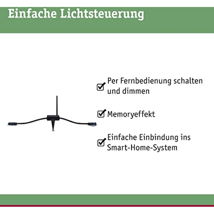 Paulmann 180.10 Outdoor Plug & Shine Controller, IP68 Aussenleuchten Zubehör, dimmbar für bis zu 75 Watt, mit Erdspieß – Bild 2