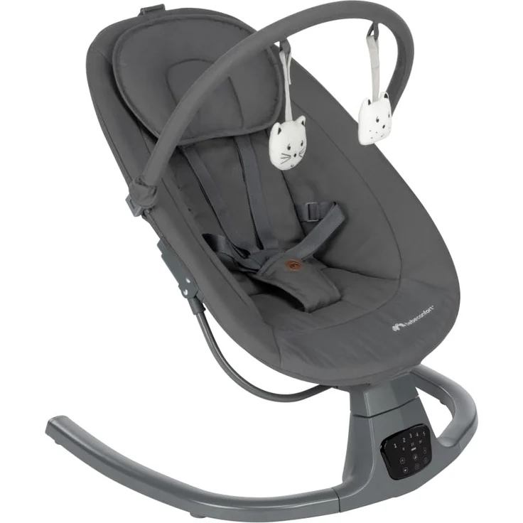 Bebeconfort Melilo Babyschaukel, Automatische Bewegungserkennung, Verstellbare Rückenlehne,0-6 Monaten, 12 beruhigenden Liedern und 5 Naturgeräuschen, 5-Punkt-Gurt, Mineral Graphite – Bild 8