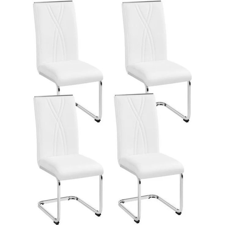 Yaheetech Esszimmerstuhl (4 St), 2/4/6er Küchenstühle-Set mit Metalluntergestell Polsterstuhl – Bild 4