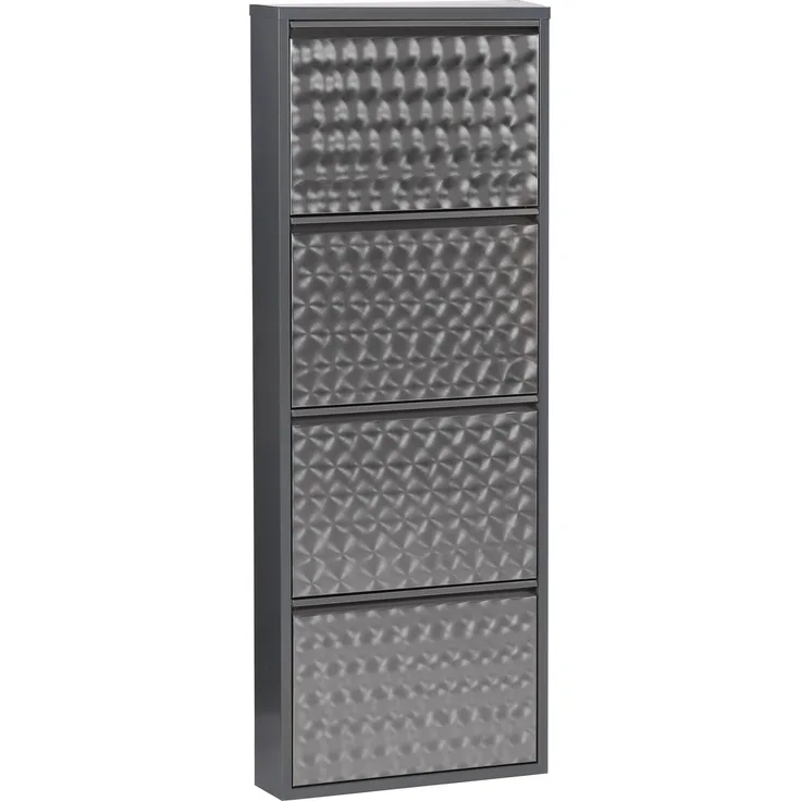 Schuhkipper >CLIP< (1stk) Metall / schwarz-anthrazit, montiert - 50x130x15 (BxHxT)
