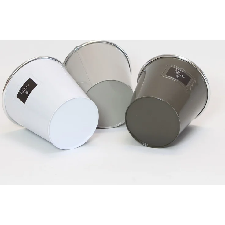 Übertopf Nature 3er Set Blumentopf Pflanzentopf Pflanzen Blumen Kübel Deko – Bild 5