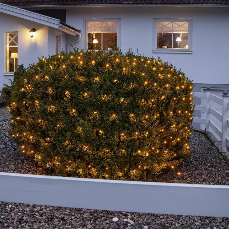 Star-Max LED-Lichternetz 02886T LED Pavillon-Lichternetz 3x3m 200er warmweiß-grün außen Timer
