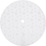 vidaXL Luxus-Weihnachtsbaumrock Weiß 150 cm Kunstfell 330274