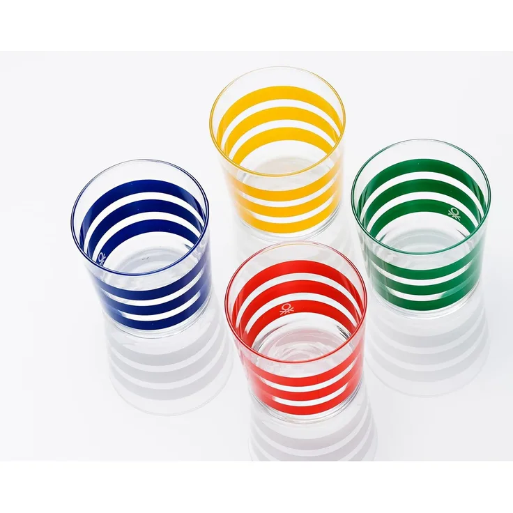 UNITED FARBEN OF BENETTON. - Set 4 piezas Streifen mehrfarbig