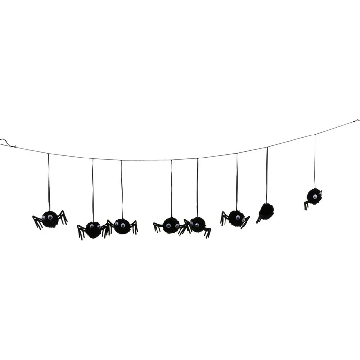 EDCO Girlande Spinne Kulleraugen HALLOWEEN - Diele & Esszimmer & Wohnzimmer & Kinderzimmer & Küche Figuren in Schwarz