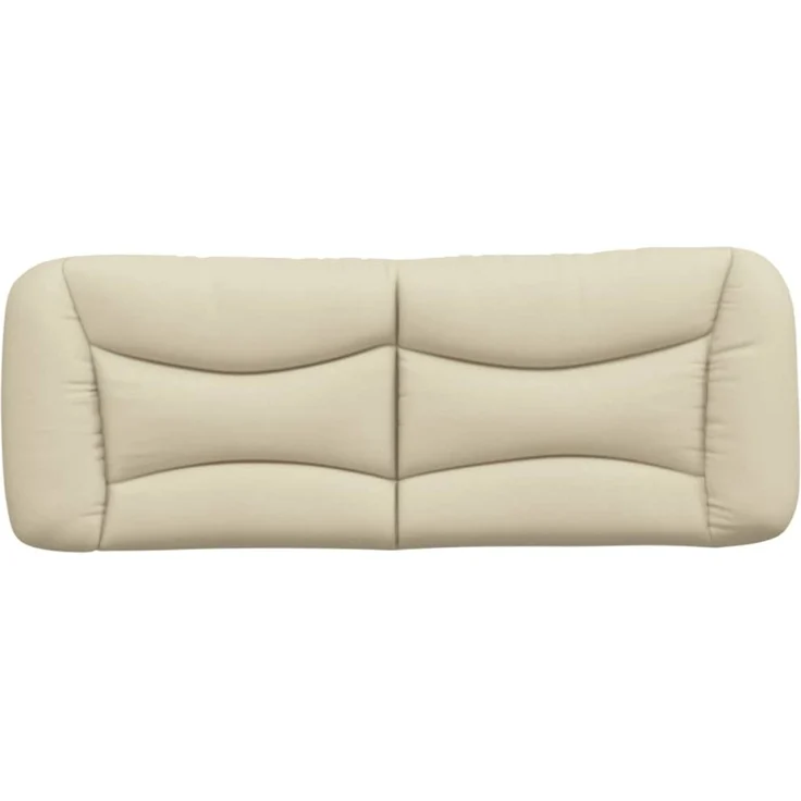 vidaXL Kopfteil-Kissen Creme 140 cm Stoff 374581 – Bild 4
