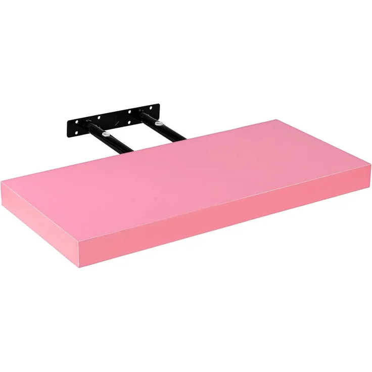 STILISTA® Wandregal Volato, freischwebend, Stärke 3,8cm, schadstoffgeprüft, Rosa, 70 cm