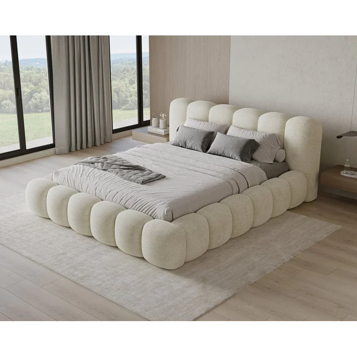 Chilly Möbel Polsterbett Stoff mit Stauraum und Hubfunktion Holzrahmen (Boxbett ohne Matratze in vielen Farben, 1-tlg, 140x200 160x200 180x200 200x200cm), gepolstertem Kopfteil Bettkasten modern – Bild 2
