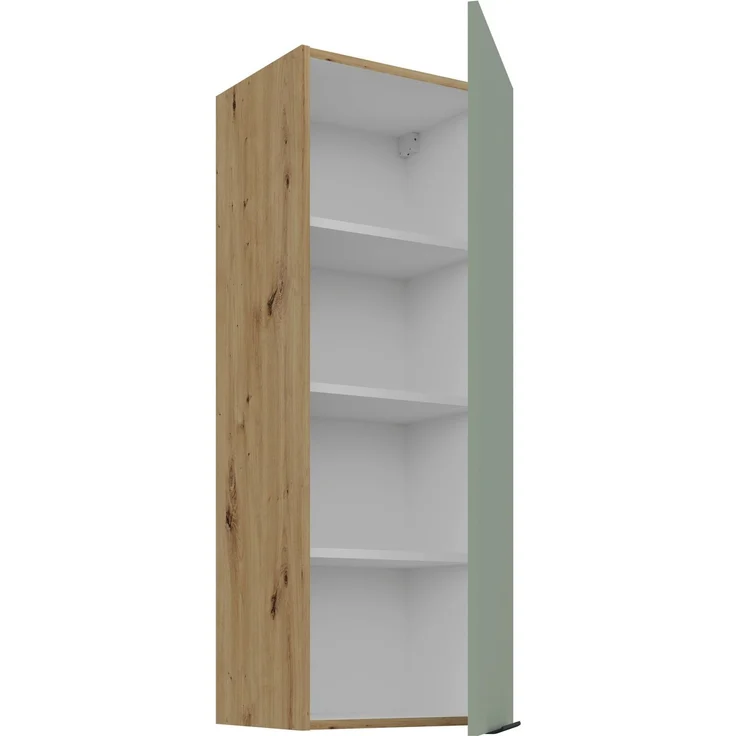 Küchen Hängeschrank 40 cm - Höhe 90 cm ARIA Aquamarin ultra matt + Eiche Artisan matt, hochwertige Fronten mit Anti Fingerprint Beschichtung Küchenzeile Küchenblock – Bild 3