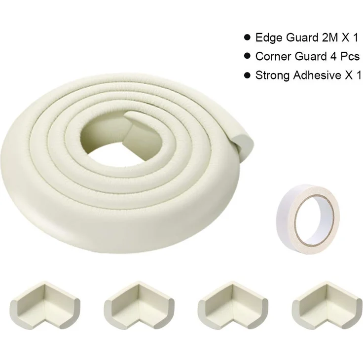 Vicloon Kantenschutz, Baby Kantenschutz 2M und 4 Stück Eckenschutz Baby aus Schaumstoff, Länge Kantenschutz für Scharfe Möbel Ecken & Tischschutz (Beige) – Bild 9