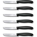 VICTORINOX Swiss Classic Tomaten- und Tafelmesser-Set 6teilig schwarz 109759