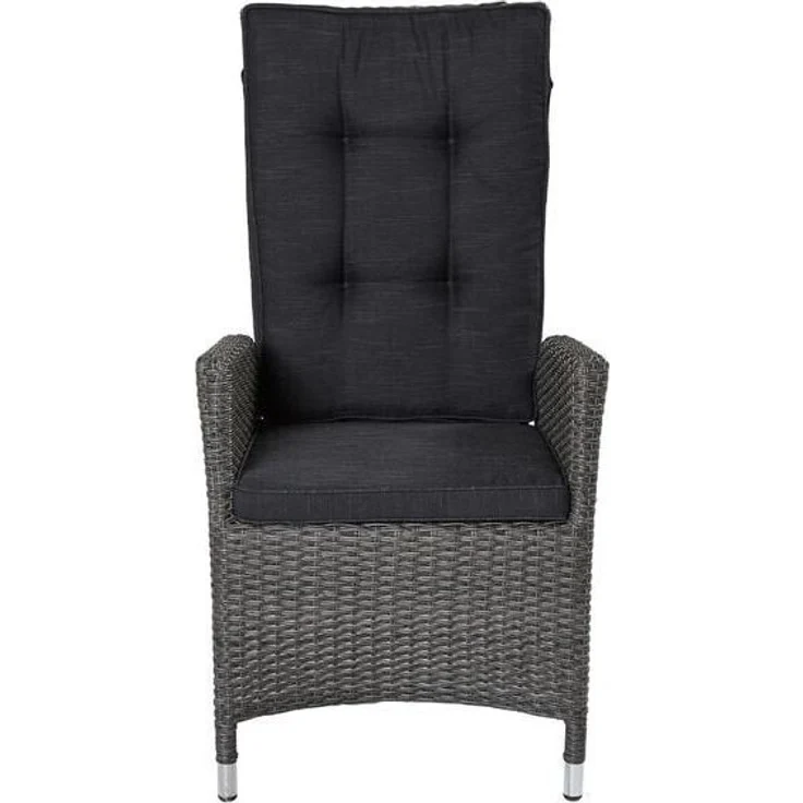 3er Set LC Garden Barcelona Positionstuhl Anthrazit / Grau – Bild 2