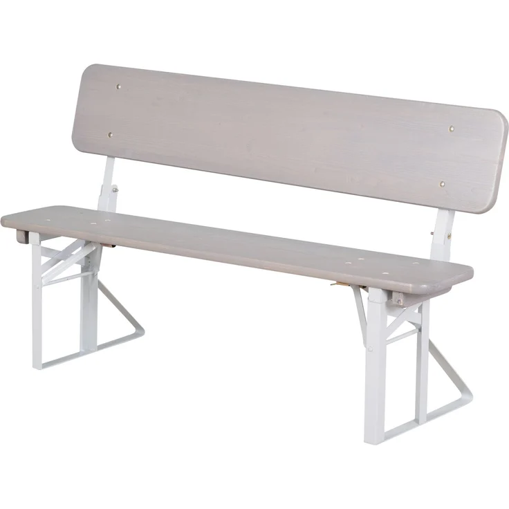 roba Outdoor Party-Garnitur für Kinder + Polster 'Little Stars' - Kindersitzgruppe mit Lehne aus FSC zertifiziertem Holz - 2 Bänke + 1 Tisch - Klappbare Sitzmöbel - Grau – Bild 4