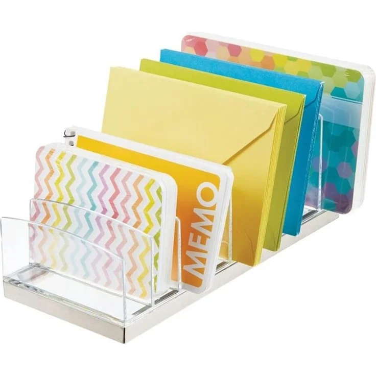 Schminkaufbewahrung Kosmetik Organizer mDesign Make-up Box transparent/silber – Bild 6