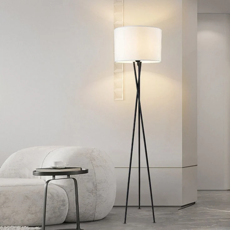 OYLCDI Stehlampe LED Stehlampe dimmbar Wohnzimmer Leselampe schwarz Standleuchte, 9W LED-Leuchtmittel,Stehlampe, Stehleuchte 165cm, mit Fußschalter, Leuchtmittel wechselbar, warmweiß-Neutralweiß-kaltweiß, Stehleuchte Triangle Stehlampe Wohnzimmer mit S... – Bild 2