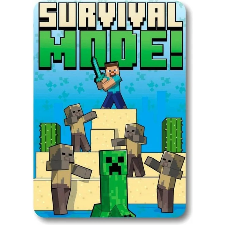 Minecraft Kinder Kuscheldecke – Weiche Fleecedecke für kleine Baumeister, 140 x 100 cm – Bild 3