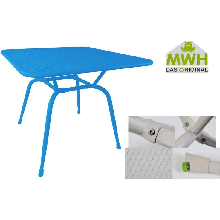 MWH Gartentisch Conello Metall (1 x Gartentisch) 90x74 cm