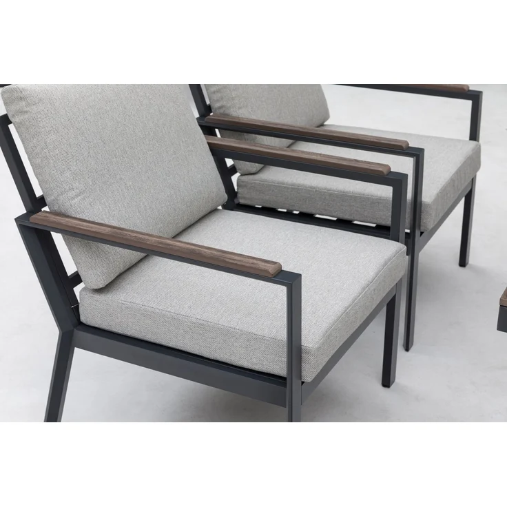 Gardissimo ANDORRA Ecklounge Gartenmöbel Sitzgruppe Nonwood Holzoptik links – Bild 2