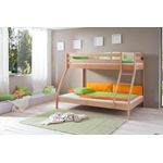 Relita 'Mike' Etagenbett 90/140x200 cm, natur, Buche massiv, inkl. Rollroste