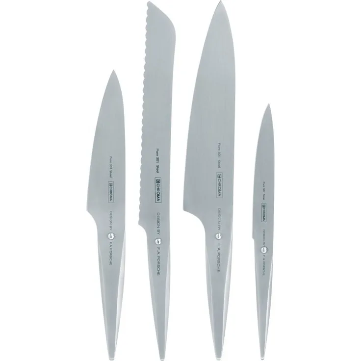 Chroma type 301 Kochmesser Set kleines Kochmesser, Brotmesser, großes Kochmesser, Universalmesser