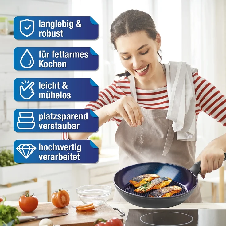 BRATmaxx Koch- & Bratset - 3 Töpfe & 1 Pfanne - Aluminium - antihaftbeschichtet – Bild 5