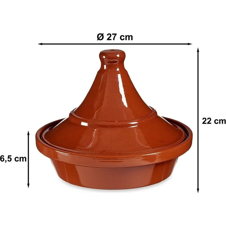 Annastore Dampfgartopf Tajine aus Ton Ø 27 cm für 4-5 Personen - Marokkanische Tagine, Schmortopf – Bild 4