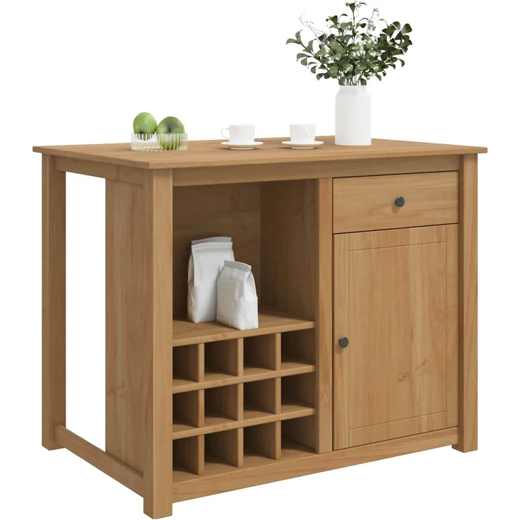 vidaXL Küchentrolley mit Tür PANAMA 2 pcs Honigwachs 112 x 77 x 90 cm 3425392 – Bild 3