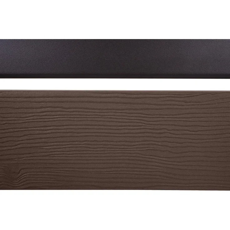 Alu Mülltonnen-Zaun HWC-K57, Basiselement Mülltonnenverkleidung, Holzoptik erweiterbar 130x110x6cm ~ braun – Bild 4