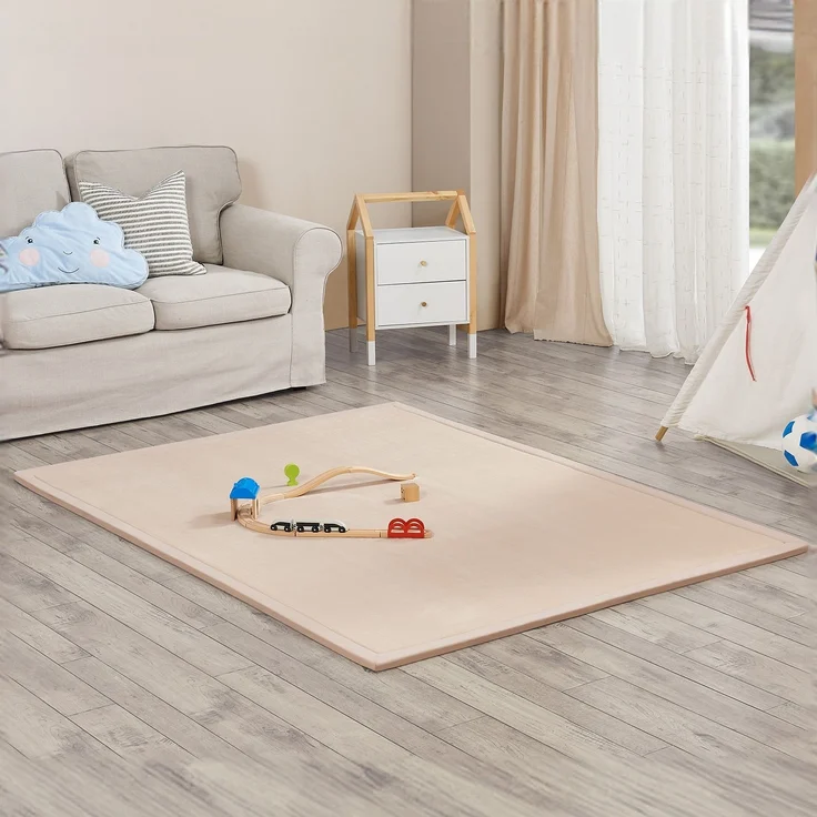 Juskys Krabbelmatte, Polyester beige, 200 x 150 cm – Bild 2