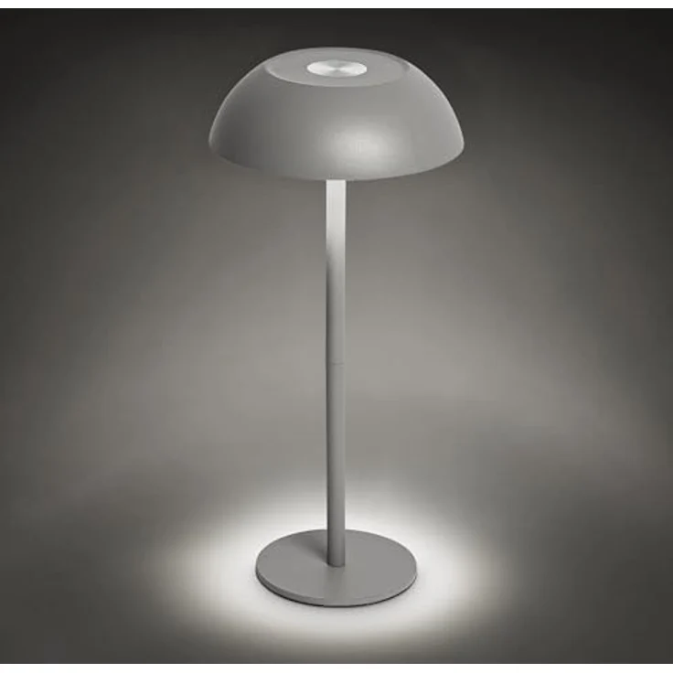 Idena Tango Touch, LED Tischlampe grau, wiederaufladbar, kabellos, höhenverstellbar, mit dreifachem Farbmodus und stufenlosem Dimmer – Bild 7