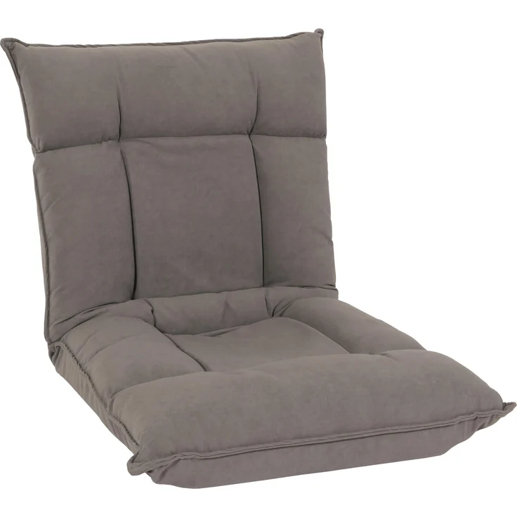 Bodensessel HWC-N44, Relaxsessel Bodenkissen Bodensofa Klappsessel 6 Relaxpositionen, stabiles Gestell Samt ~ dunkelgrau – Bild 9
