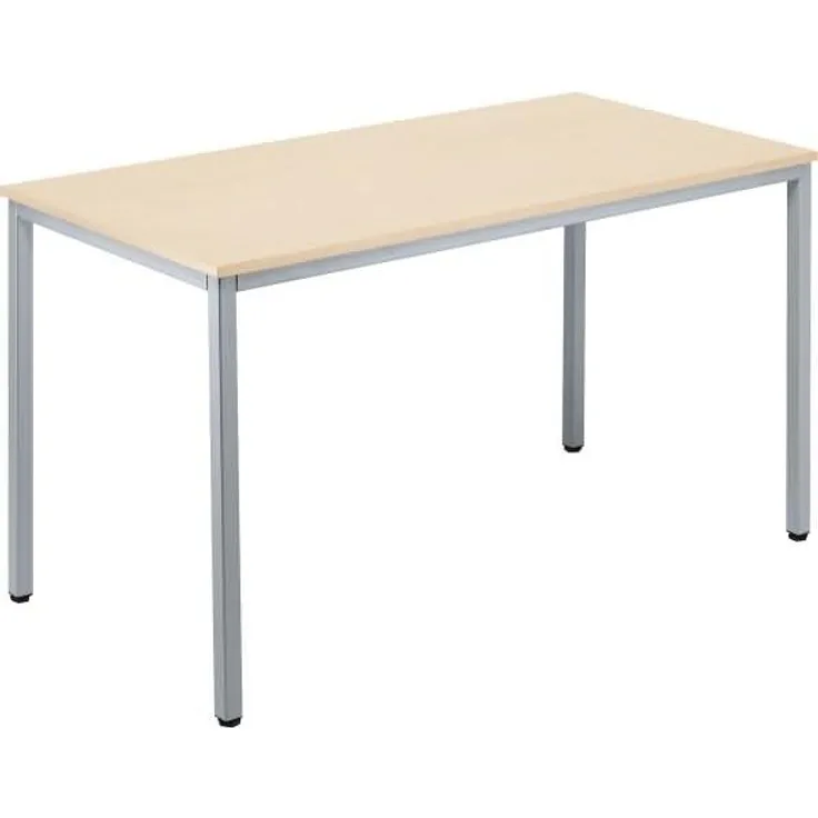 Soennecken Konferenztisch 1.600x600mm Gestell alusilber Platte ahorn