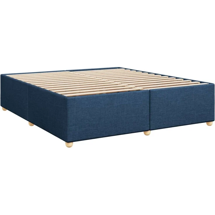 vidaXL Boxspringbett mit Matratze Blau 200x200 cm Stoff 3289107 – Bild 9