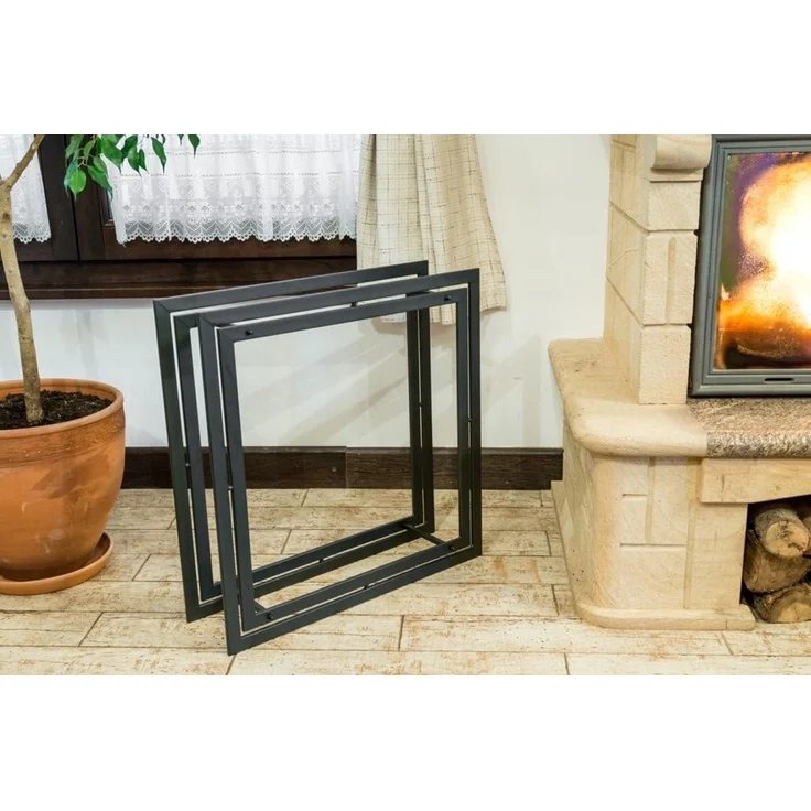 Kaminholzregal Square Kaminholzständer 70cm Holzkorb Kaminholzhalter Holzregal – Bild 9