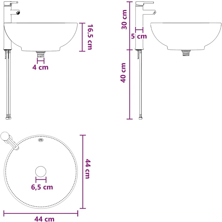 vidaXL Badezimmerschrank-Set 2 stk. Weiß 79,5 x 44,5 x 80 cm 3404084 – Bild 11
