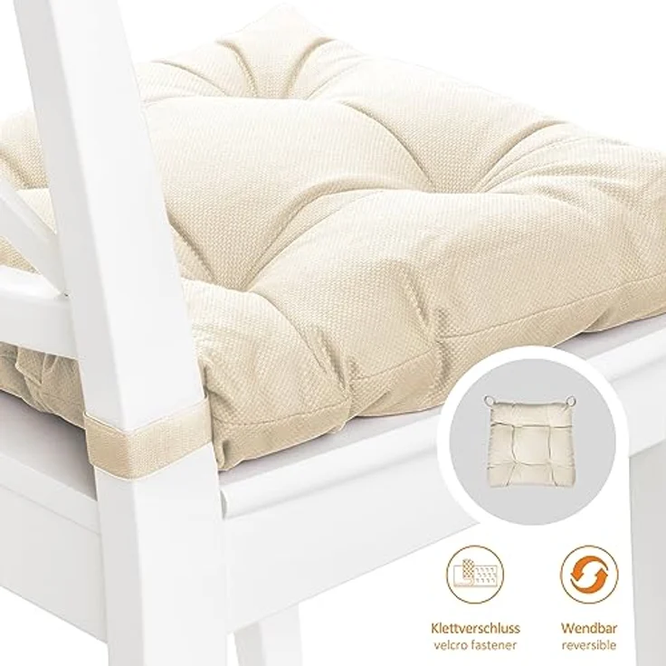 sleepling Stuhlkissen Eva, für Indoor und Outdoor, mit Klettverschluss, abriebfest und langlebig – Bild 4