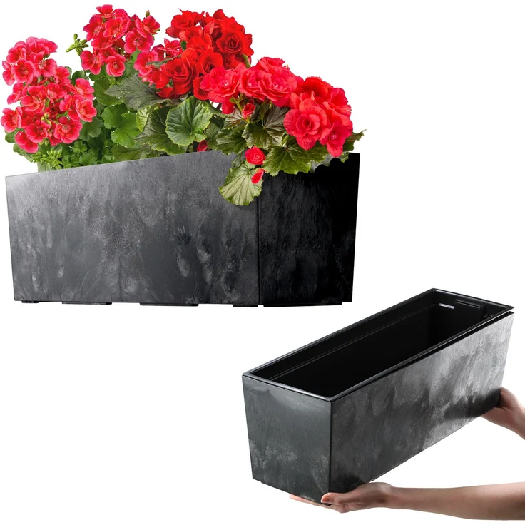 KADAX Blumentopf Blumentopf 56cm Abdeckung mit Einsatz Balkonkasten – Bild 4