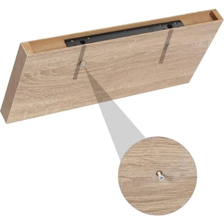 EUGAD Wandregal Wandboard Buchregal Hängeregal DVD CD Regal Holz Board 50cm Eiche 0115QJ – Bild 6
