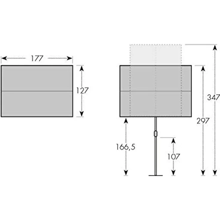 Doppler Balkonschirm rechteckig 127 cm x 177 cm, grün mit Handöffner und UV-Schutz 50+ – Bild 3