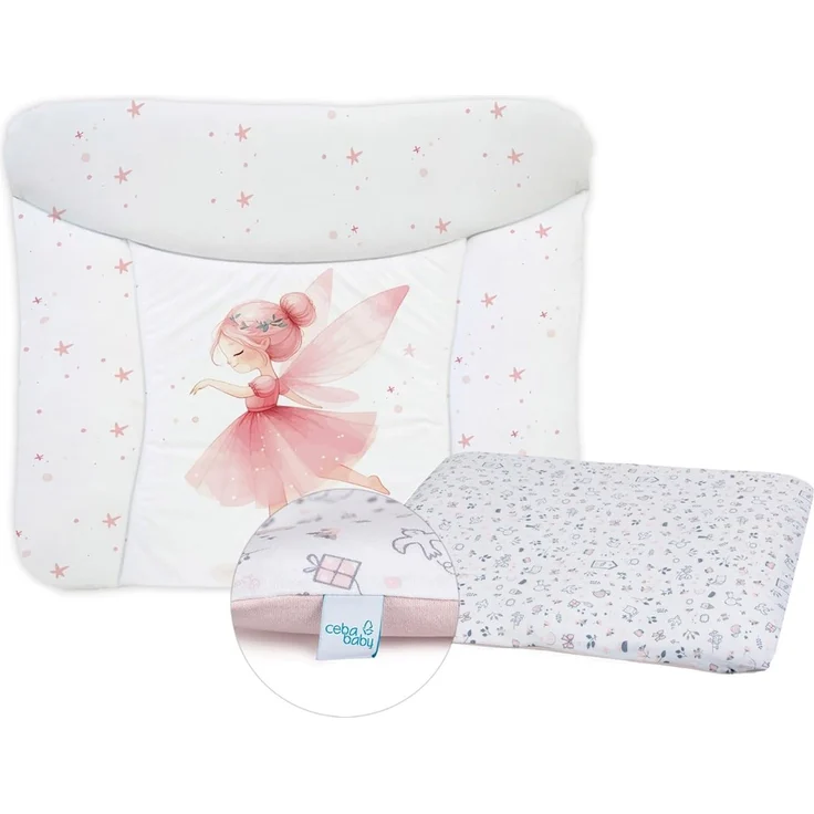Ceba Baby® Wickelauflage 75x72 cm – Weiche Baby Wickelunterlage - Wasserdicht, abwaschbar - inkl. abnehmbarem Baumwollbezug – Für Jungen und Mädchen – OEKO-TEX® Standard 100 – Made in EU – Bild 1