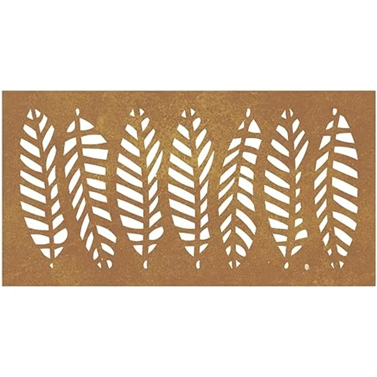 vidaXL Garten-Wanddeko, 105x55 cm Cortenstahl mit Blatt-Design, wetterfest und korrosionsbeständig – Bild 4