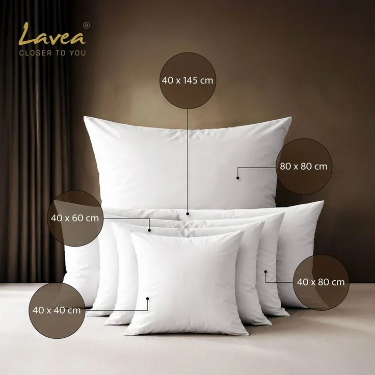 Lavea Kissenbezug 2er Set 100% Baumwolle flauschig, Jasmin, Kissenhülle, Kissenbezüge, (2 Stück), pflegeleicht, langlebige Qualität, mit Reißverschluss – Bild 1