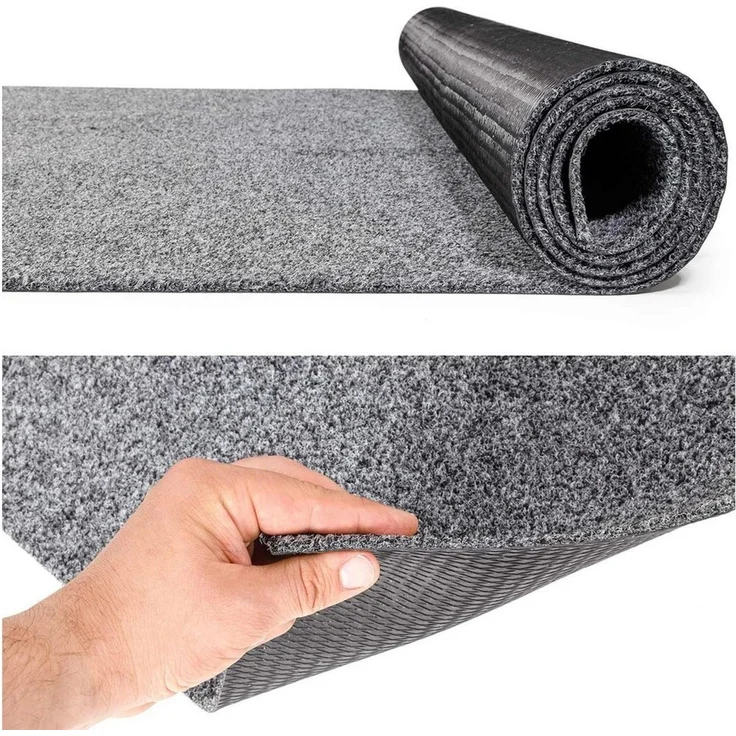 ANRO Läufer Teppichläufer POET Sauberlaufmatte Fußmatte Teppich Läufer, eckig, Höhe: 5 mm, Bodenläufer 100x80cm Meliert Grau Breite 80cm – Bild 3