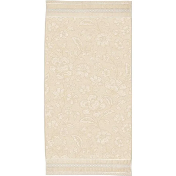 PIP Studio Duschtuch Badetuch Jasmin sand 70x140 Jacquard Frottee Blumen beige – Bild 3